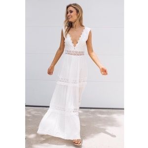 NWT - White Lace Maxi Dress